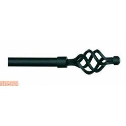 Terminal barra cortina 685-20 negro -2 ud-