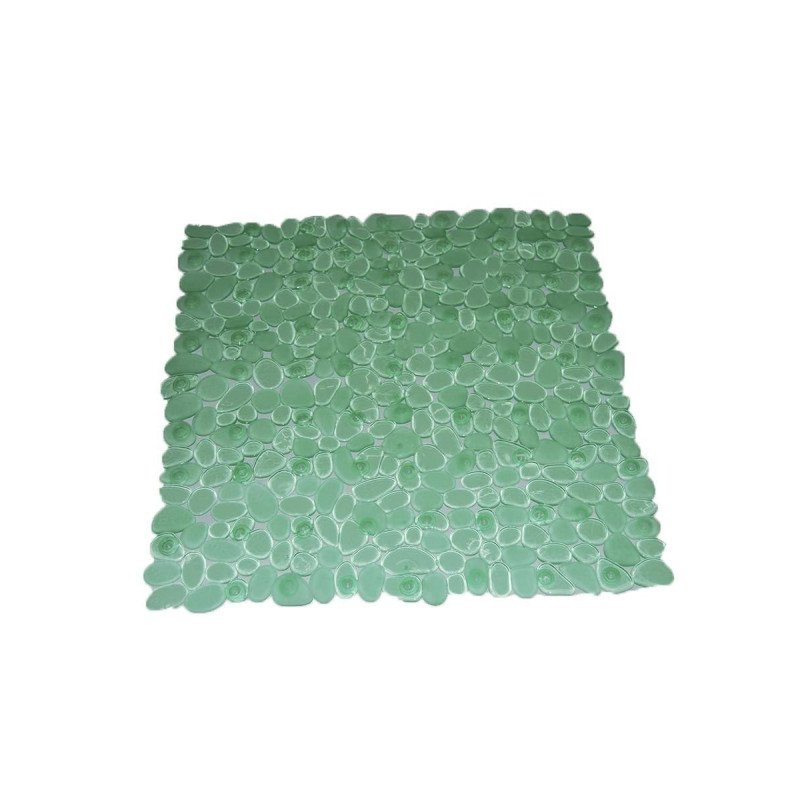Alfombrilla ducha antideslizante 51x51cm -verde-