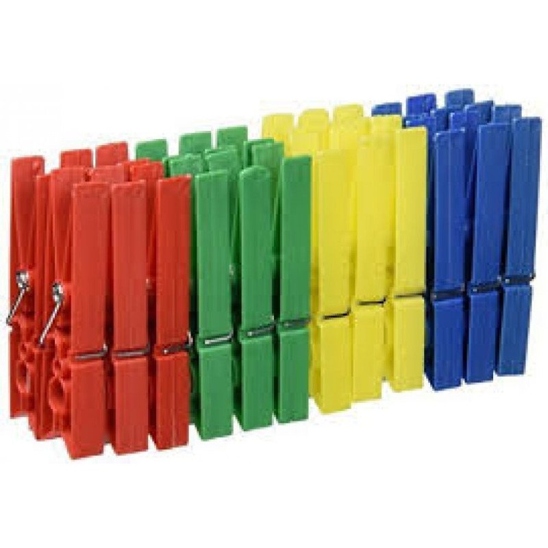Pinza ropa plastico 7.8cm -24 ud-