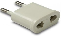 Clavija adaptador schuko a bipolar