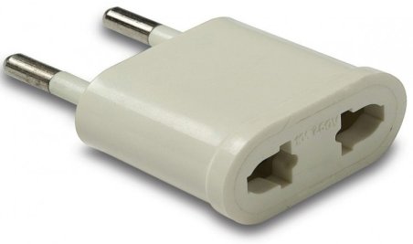 Clavija adaptador schuko a bipolar