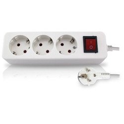 Base multiple 3 tomas con 1.5 mt de cable y con interruptor