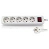 Base multiple 5 tomas con 1.5 mt de cable y con interruptor