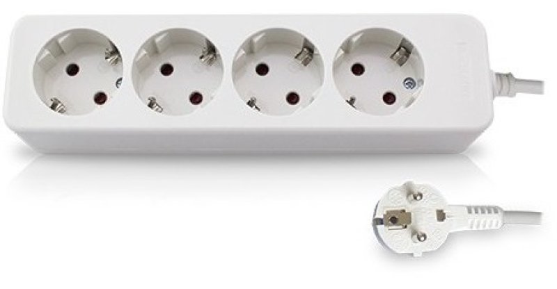 Base multiple 4 tomas con 1.5 mt de cable