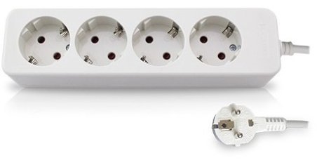 Base multiple 4 tomas con 1.5 mt de cable