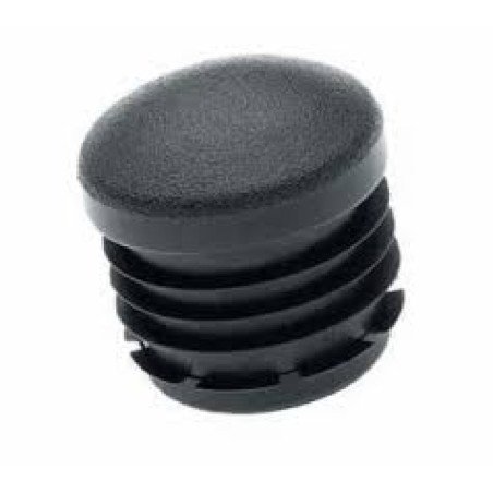Contera redonda interior ø 22 mm negro -plastico-