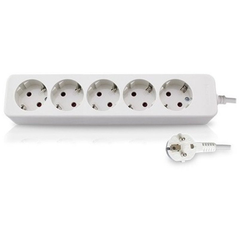 Base multiple 5 tomas con 1.5 mt de cable