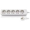 Base multiple 5 tomas con 1.5 mt de cable