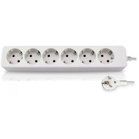 Base multiple 6 tomas con 1.5 mt de cable