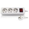 Base multiple 3 tomas con 1.5 mt de cable y con interruptor