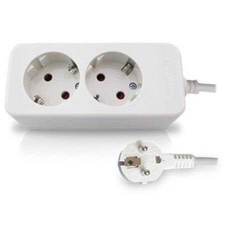 Base multiple 2 tomas con 1.5 mt de cable