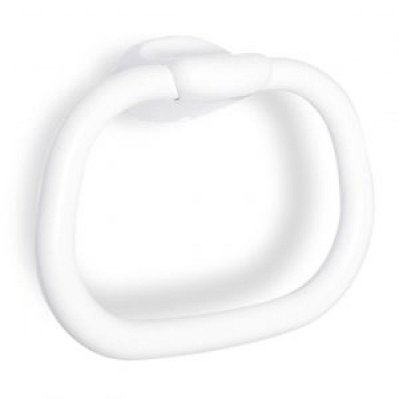 Toallero baño aro rtt grande 25cm -blanco-