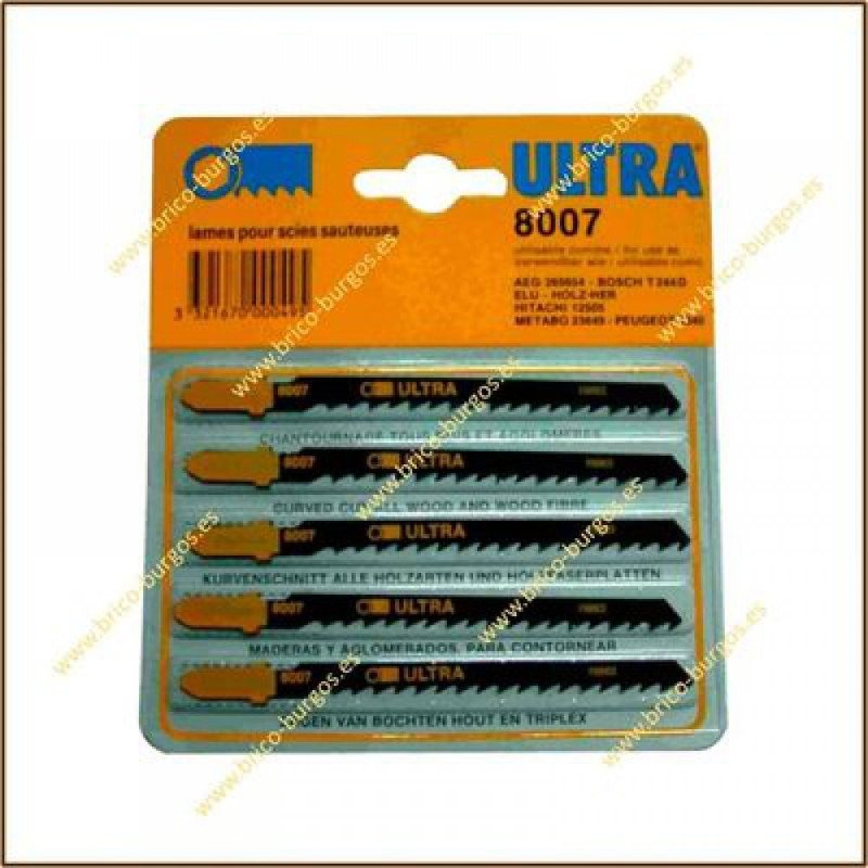 Sierra calar madera bw119bo -5 hojas-