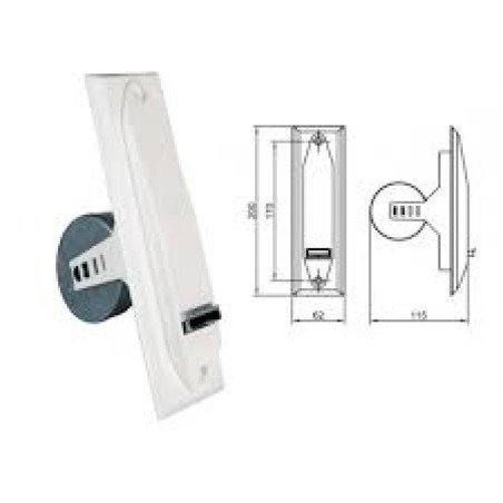 Recogedor persiana embutir plastico cinta 22