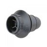 Portalamparas e14 roscado negro c/roseta