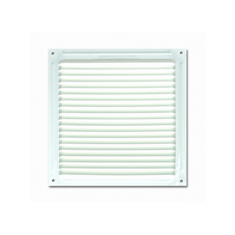 Rejilla de ventilacion 18x18 cm 19 aberturas lacado blanco