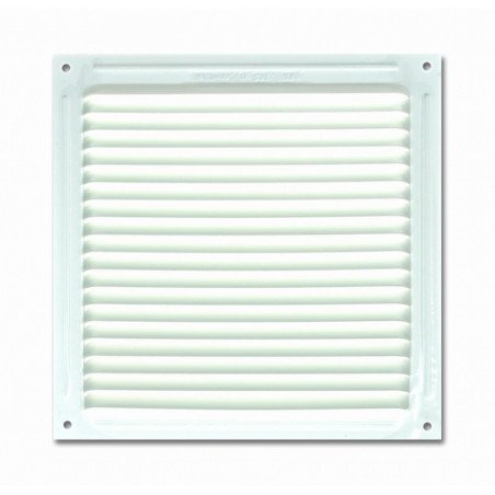 Rejilla de ventilacion 18x18 cm 19 aberturas lacado blanco