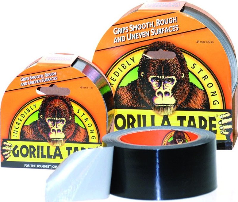 Cinta americana 48.0 mm x 11 mt negra gorilla