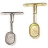 Soporte barra oval armario terminal oro -2 ud-