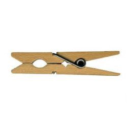 Pinza ropa madera 7.5cm -24 ud-