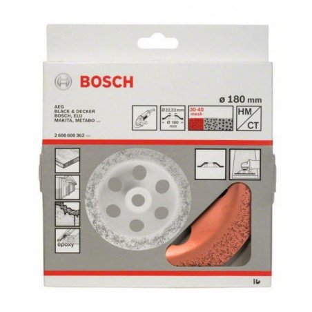 Vaso de amolar de metal duro 180x22.23 mm fino