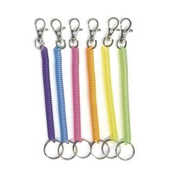 Llavero mosqueton de zamak extensible