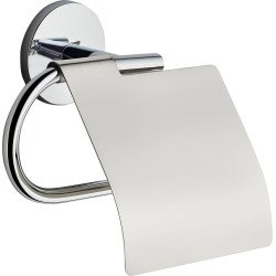 Portarrollos baño ebano 16x11cm instalacion adhesivo o tornillos