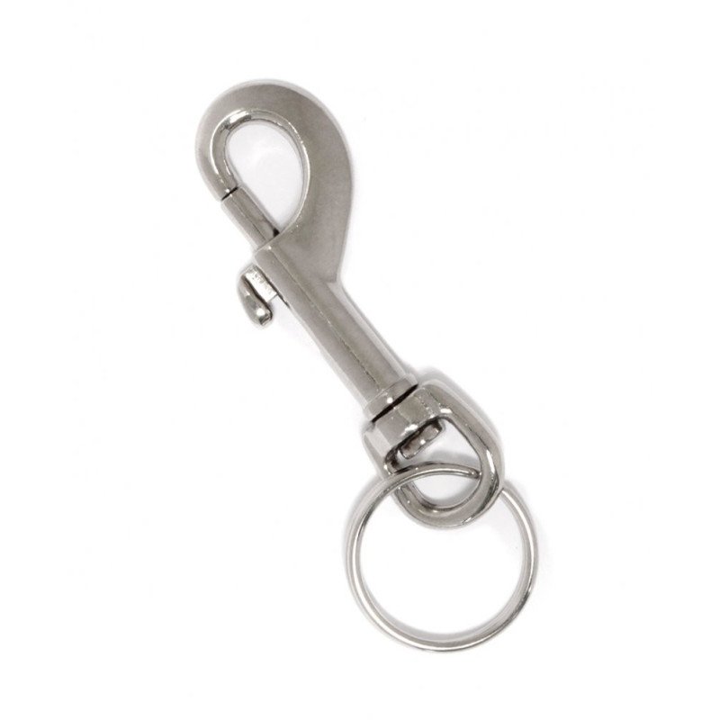 Llavero mosqueton de zamak 12-k -mediano-