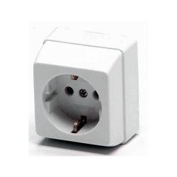 Lg base schuko superficie -blanco-