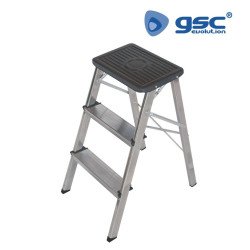 Taburete aluminio 3 peldaños max 150kg
