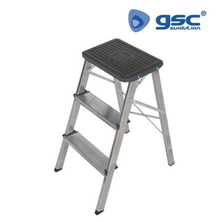 Taburete aluminio 3 peldaños max 150kg