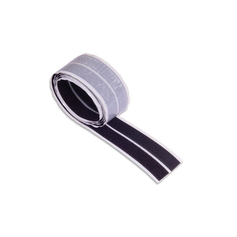 Tira adhesiva de cierre por contacto 20mm x 150cm negro