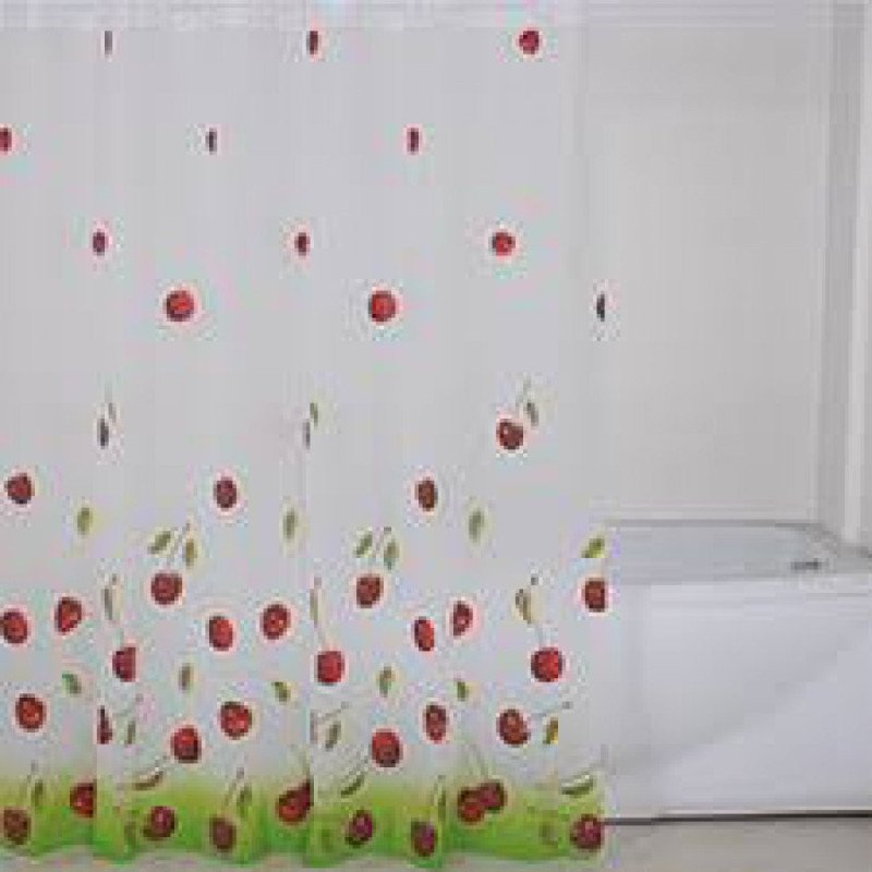 Cortina baño -180x180cm- cerezas