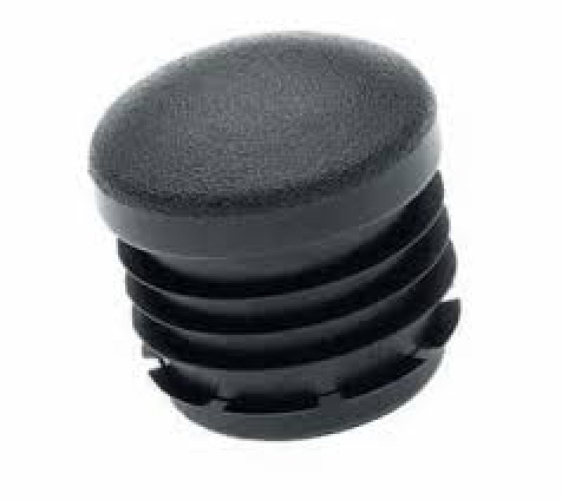 Contera redonda interior ø 25 mm negro -plastico-