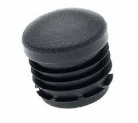 Contera redonda interior ø 25 mm negro -plastico-