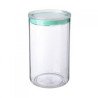 Bote cocina con rosca 2.0lt transparente verde tatay