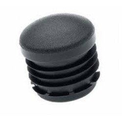 Contera redonda interior ø 22 mm negro -plastico-