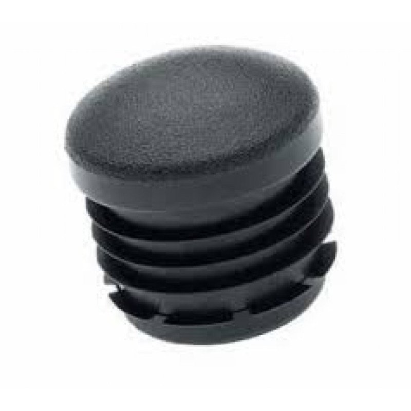 Contera redonda interior ø 22 mm negro -plastico-