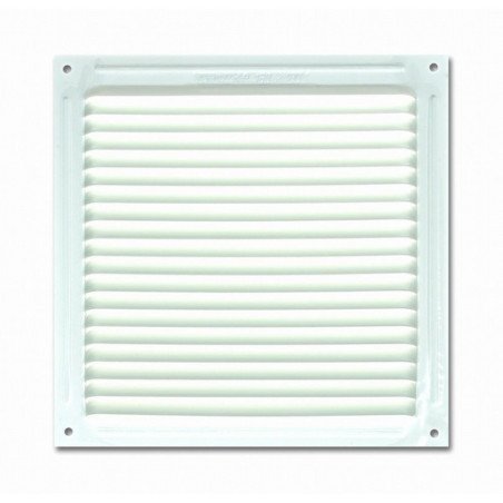 Rejilla de ventilacion 18x18 cm 19 aberturas lacado blanco