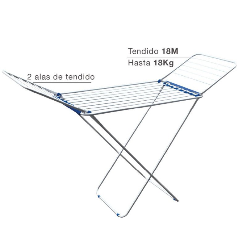 Tendedero de pie c/alas aluminio