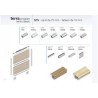 Perfil h prh16-v-s85 1.0mt plata mate para puerta corredera