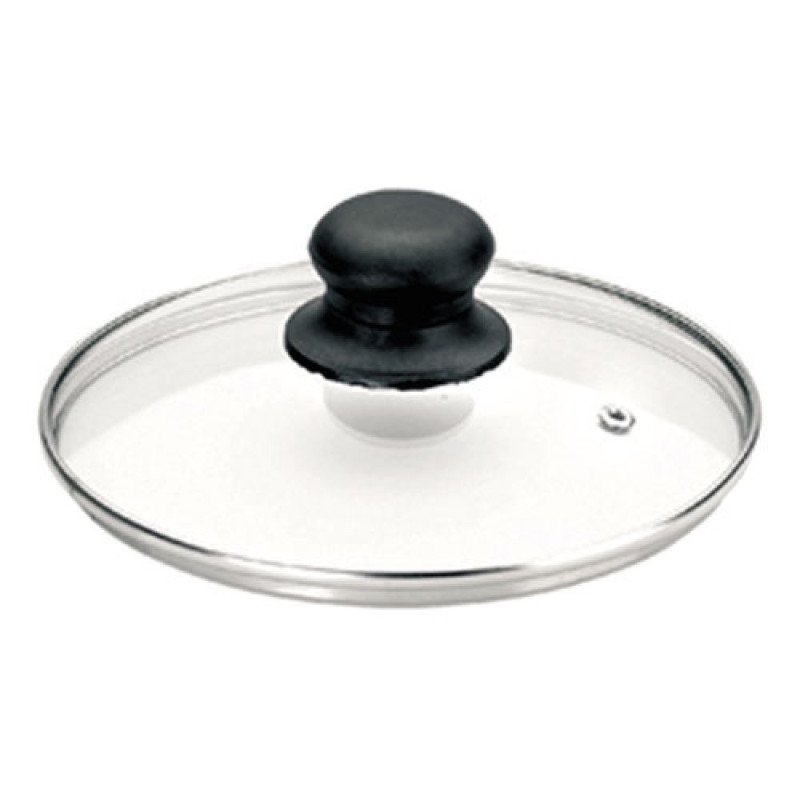 Tapa cristal 16cm con salida vapor