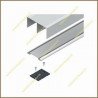 Puerta corredera: kit guias ref. kg-60-s85 2.0mt plata mate