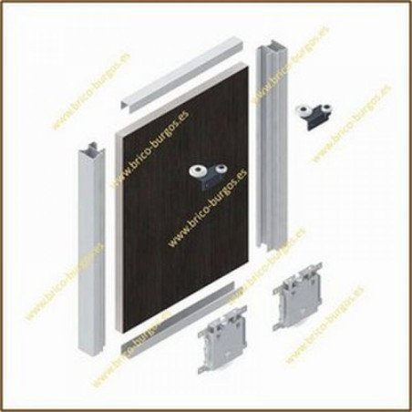Puerta corredera: kit puerta ref. kp-tr16-s85 plata mate