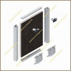Puerta corredera: kit puerta ref. kp-tr16-s85 plata mate