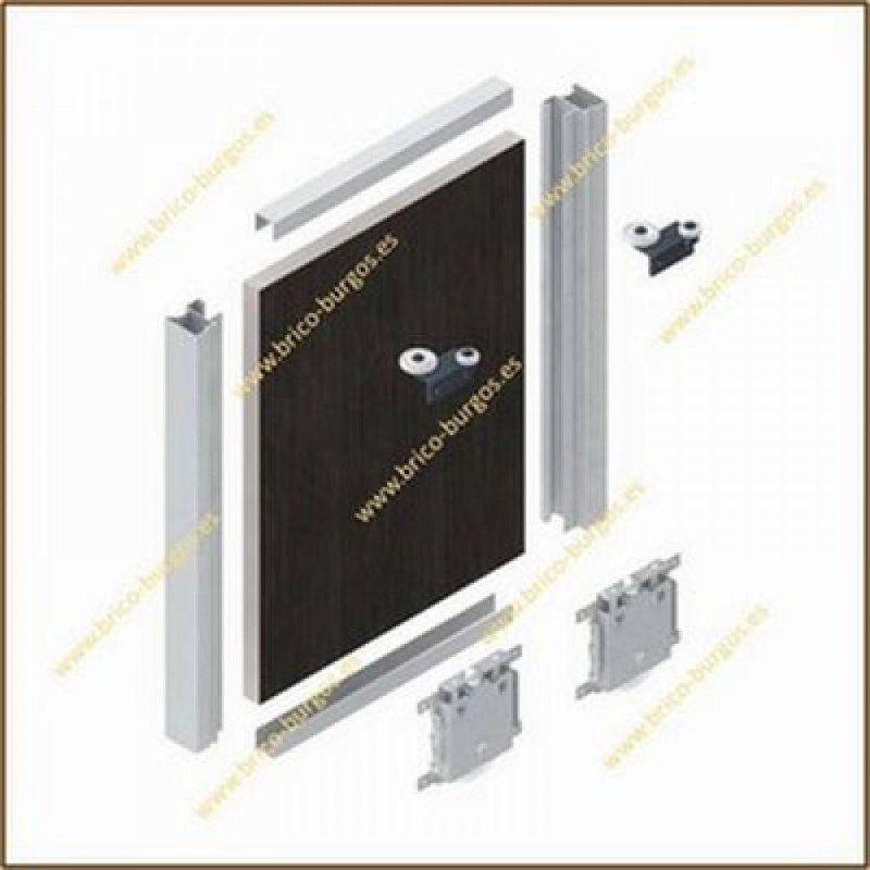 Puerta corredera: kit puerta ref. kp-tr16-s85 plata mate