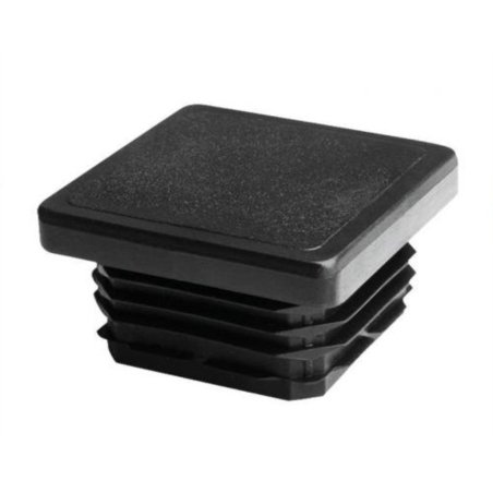 Contera cuadrada interior 30x30 mm estriada negro