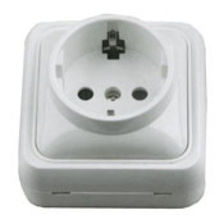 Fontini base bipolar 2p+t schuko -blanco-