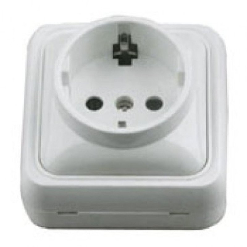 Fontini base bipolar 2p+t schuko -blanco-