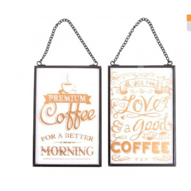 Decoracion pared cristal metal 10x22 letras 2mod